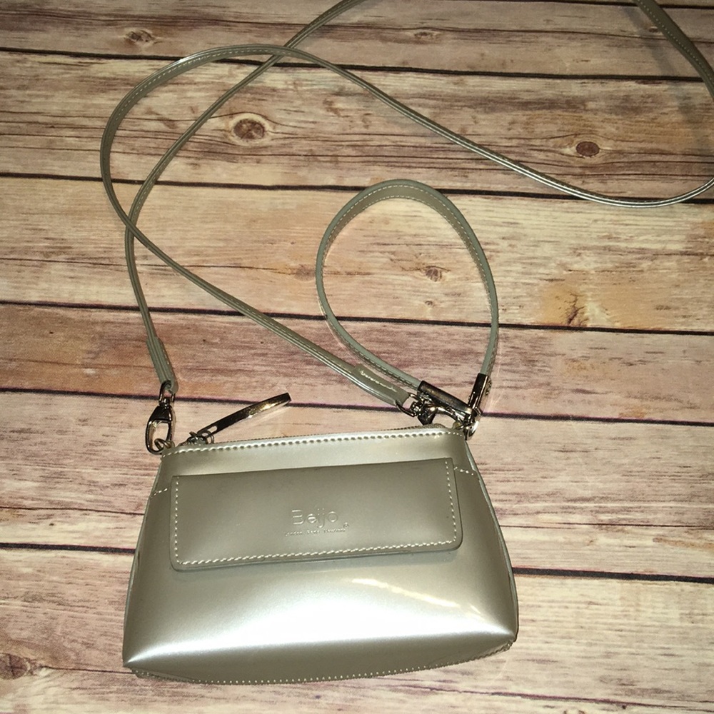 Beijo small purse or wristlet silver